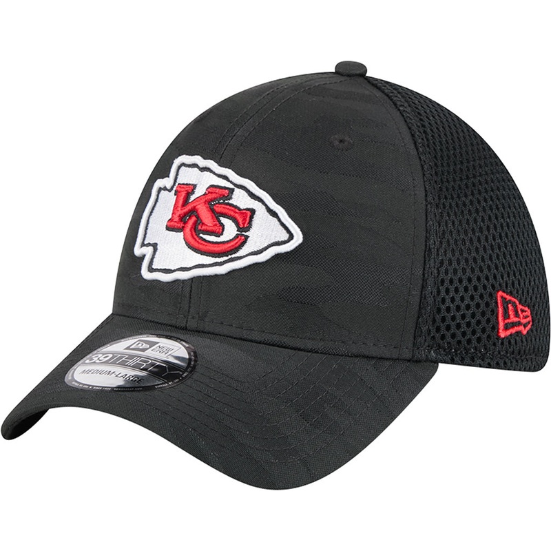 NFL Kansas City Chiefs New Era Black Camo 39THIRTY Flex Fit Hat – Black