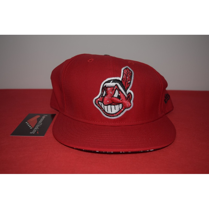 MLB New Era Cleveland Indians Artist Chief Wahoo Splatter Fitted 59Fifty