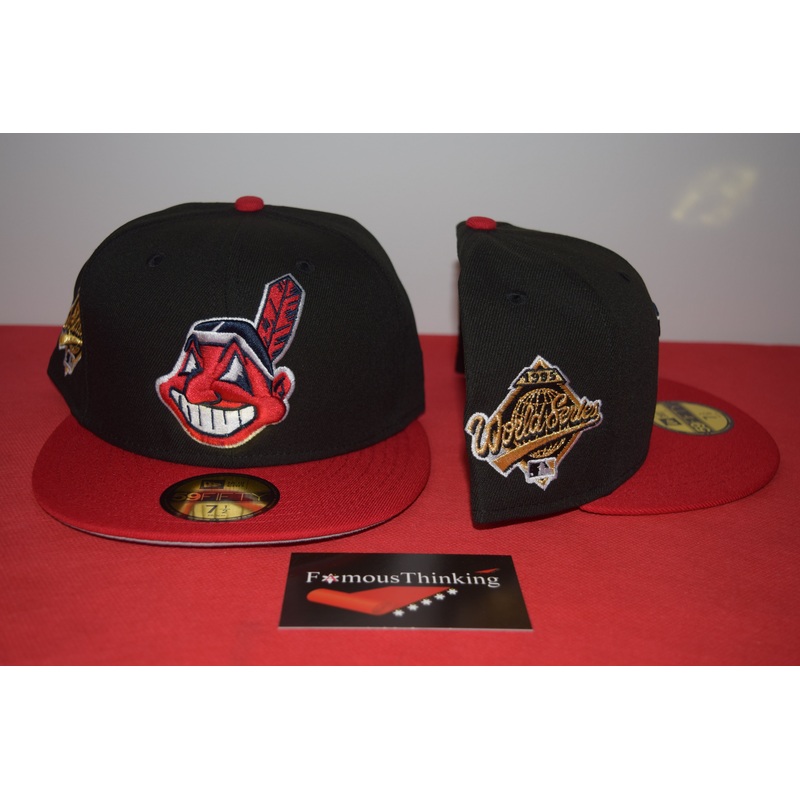 MLB New Era Cleveland Indians Chief Wahoo 95 World Series BR Fitted 59Fifty