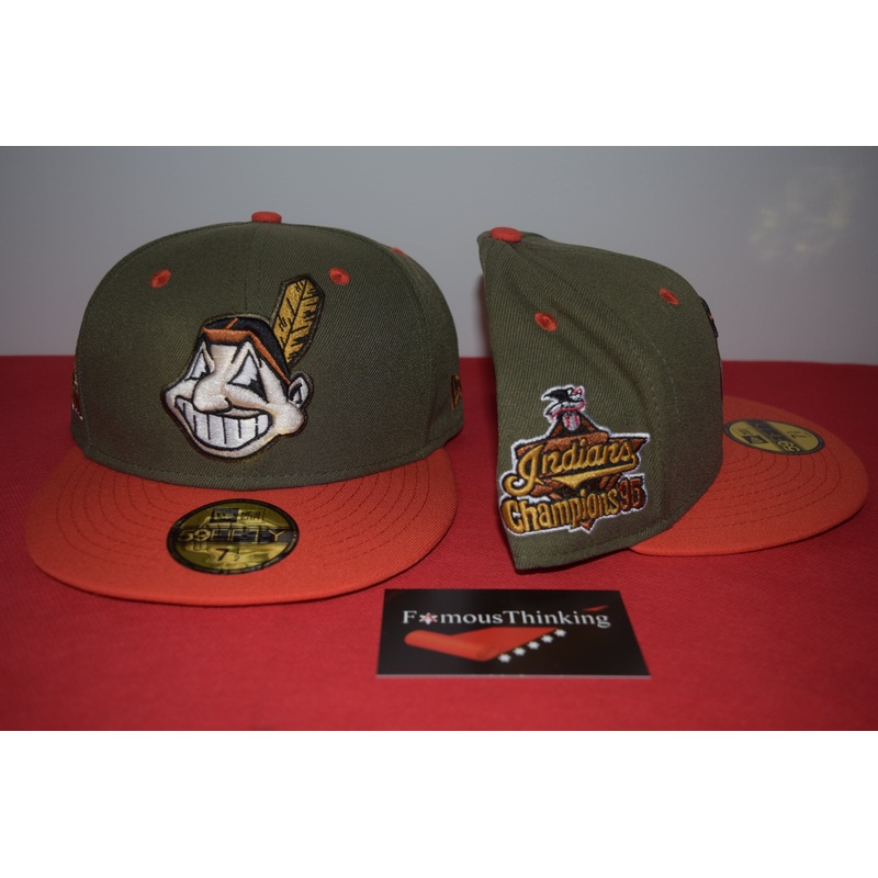MLB New Era Cleveland Indians Chief Wahoo A.L Champions Fitted 59Fifty