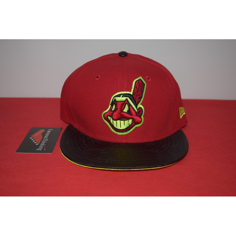 MLB New Era Cleveland Indians Chief Wahoo “Carbon Fibre” Snapback 9Fifty