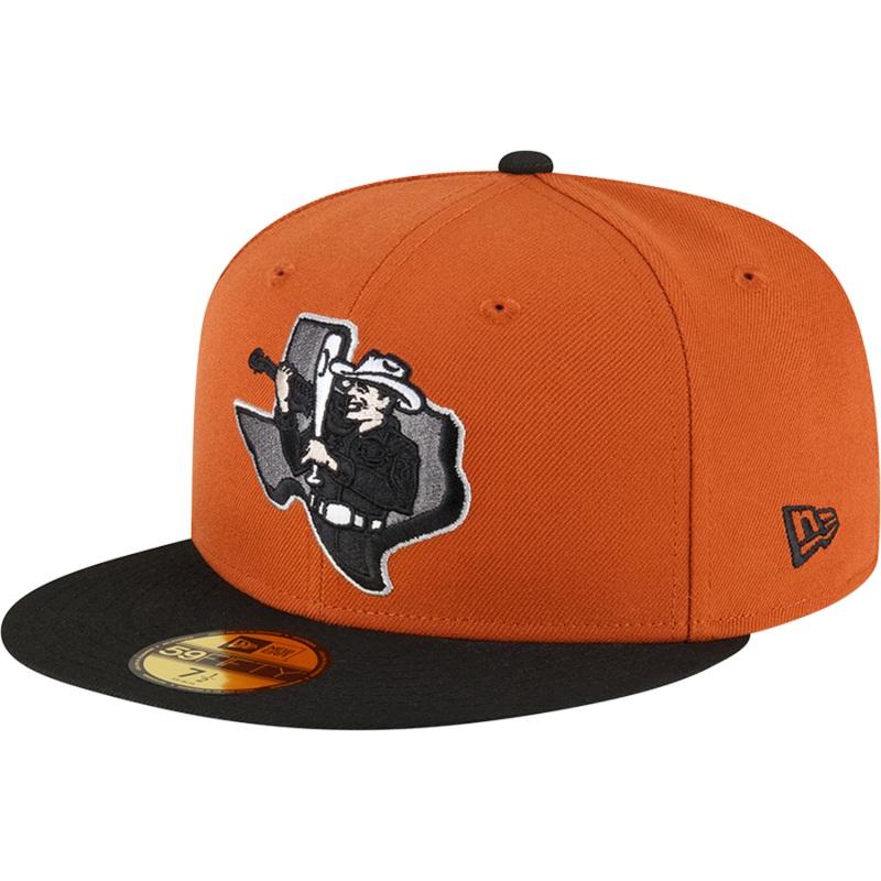 New Era Round Rock Express Dancehalls Rust Orange 59FIFTY Fitted Cap