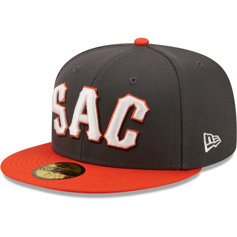 New Era Sacramento River Cats Charcoal Authentic Collection 59FIFTY Fitted Hat