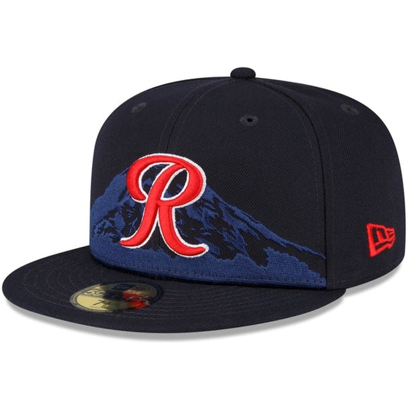 New Era Tacoma Rainiers Mountain R Navy/Red 59FIFTY Fitted Hat