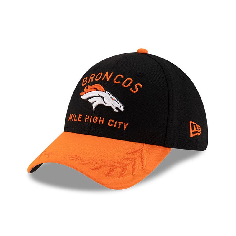 NFL Denver Broncos New Era 2025 Draft 39THIRTY Flex Fit Hat – Black
