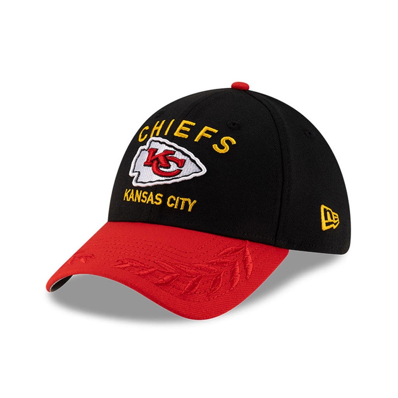 NFL Kansas City Chiefs New Era 2025 Draft 39THIRTY Flex Fit Hat – Black