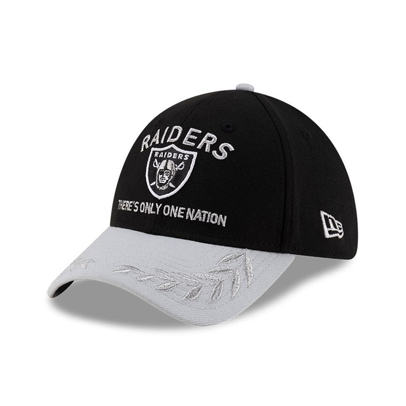 NFL Las Vegas Raiders New Era 2025 Draft 39THIRTY Flex Fit Hat – Black