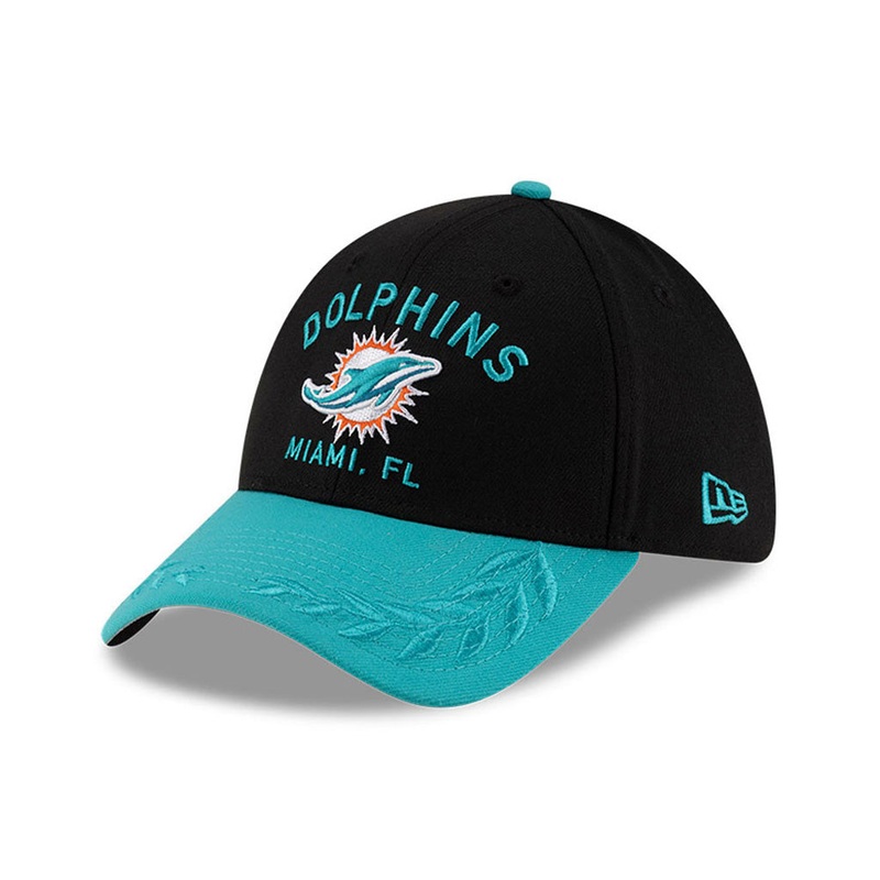 NFL Miami Dolphins New Era 2025 Draft 39THIRTY Flex Fit Hat – Black
