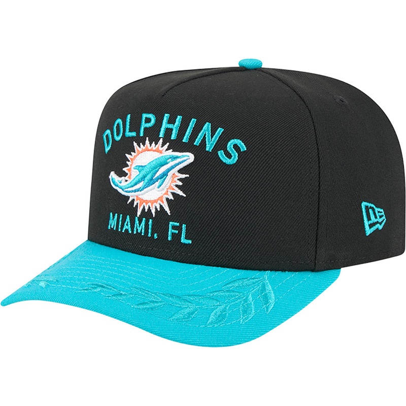 NFL Miami Dolphins New Era 2025 Draft 9FIFTY A-Frame Hat – Black