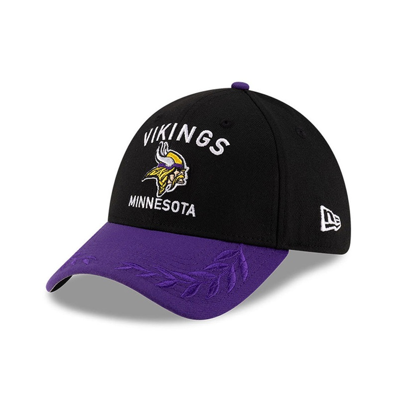 NFL Minnesota Vikings New Era 2025 Draft 39THIRTY Flex Fit Hat – Black