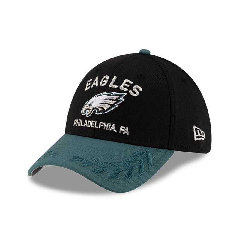 NFL Philadelphia Eagles New Era 2025 Draft 39THIRTY Flex Fit Hat – Black