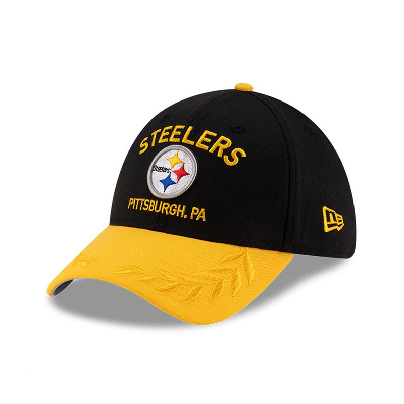 NFL Pittsburgh Steelers New Era 2025 Draft 39THIRTY Flex Fit Hat – Black