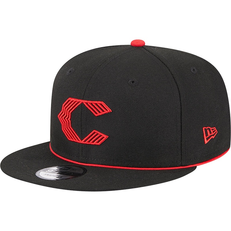 MLB Cincinnati Reds New Era City Connect 9FIFTY Snapback Hat – Black