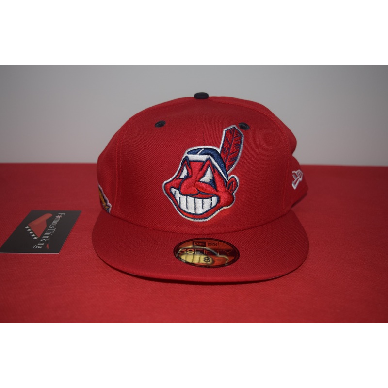 MLB New Era Cleveland Indians Chief Wahoo Red Feather Fitted 59Fifty