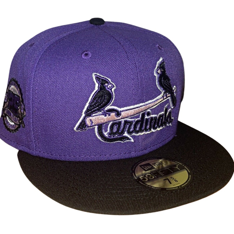 New Era St. Louis Cardinals Purple/Black 125th Anniversary Pink UV 59FIFTY Fitted Hat