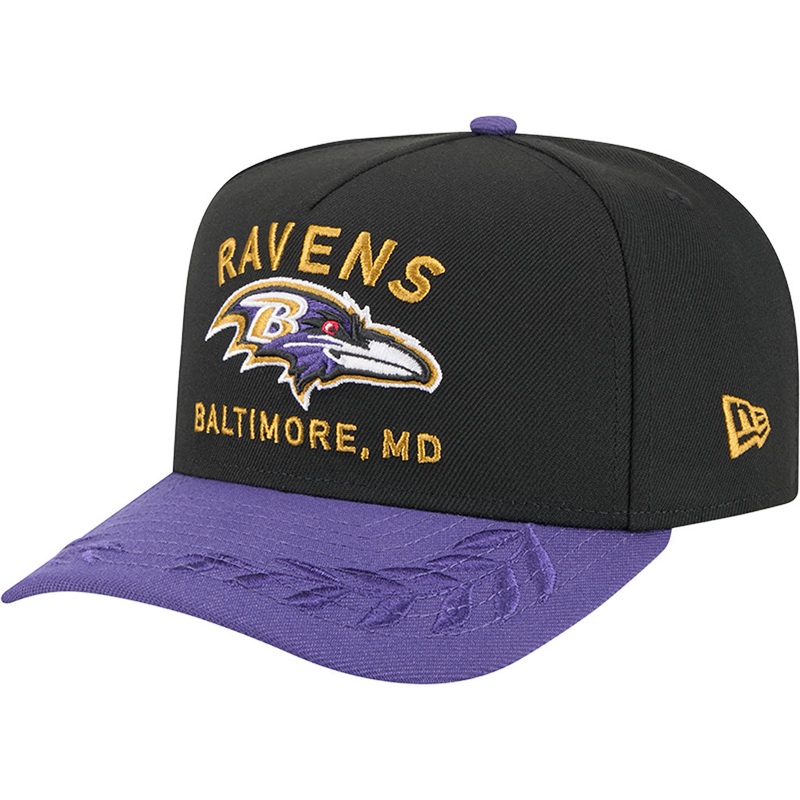 NFL Baltimore Ravens New Era 2025 Draft 9FIFTY A-Frame Hat – Black