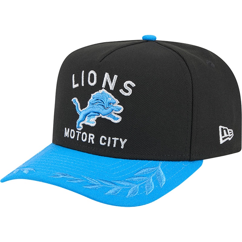NFL Detroit Lions New Era 2025 Draft 9FIFTY A-Frame Hat – Black