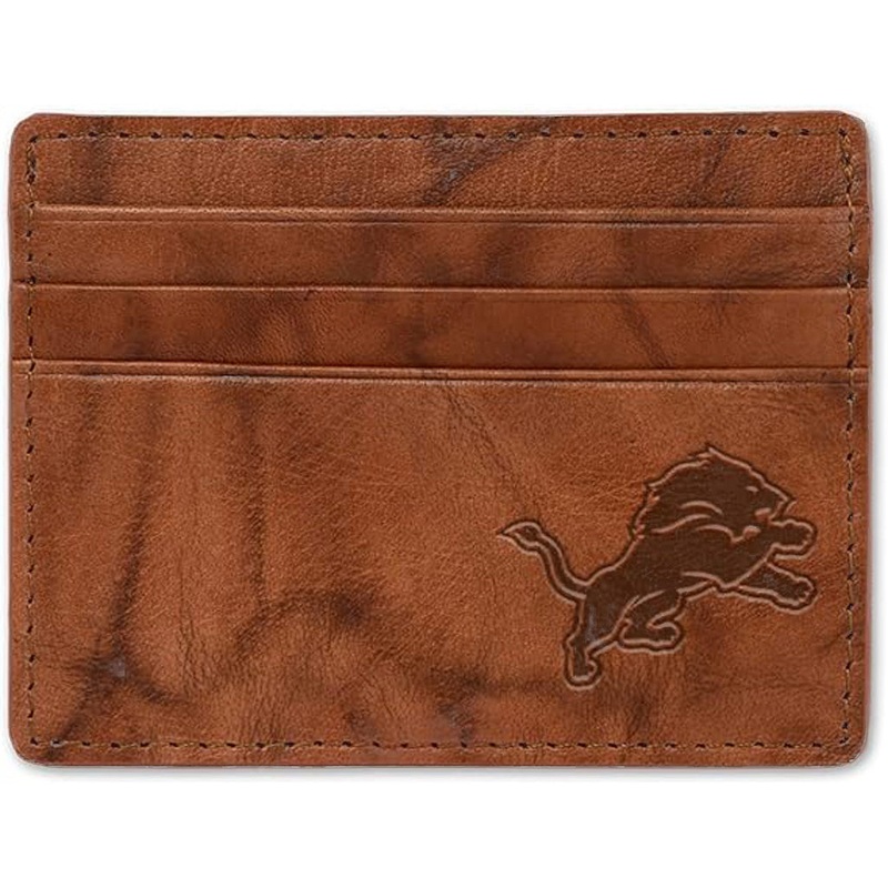 NFL Detroit Lions Rico Credit Card Wallet – Tan