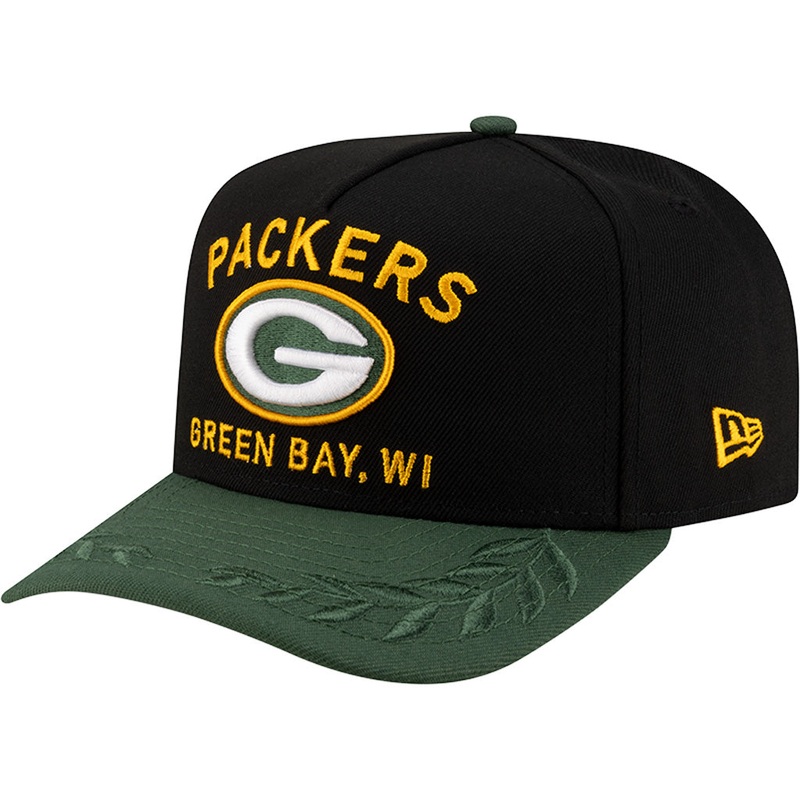 NFL Green Bay Packers New Era 2025 Draft 9FIFTY A-Frame Hat – Black