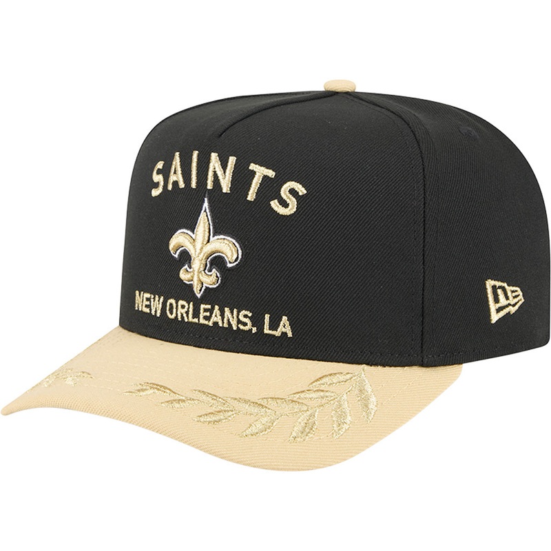NFL New Orleans Saints New Era 2025 Draft 9FIFTY A-Frame Hat – Black