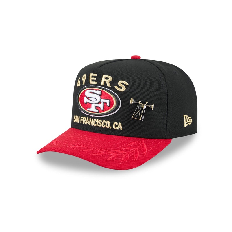 NFL San Francisco 49ers New Era 2025 Draft 59FIFTY A-Frame Fitted Hat – Black