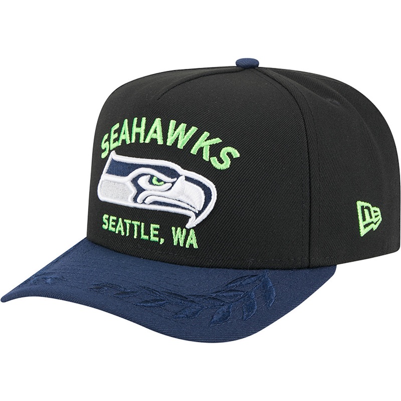 NFL Seattle Seahawks New Era 2025 Draft 9FIFTY A-Frame Hat – Black