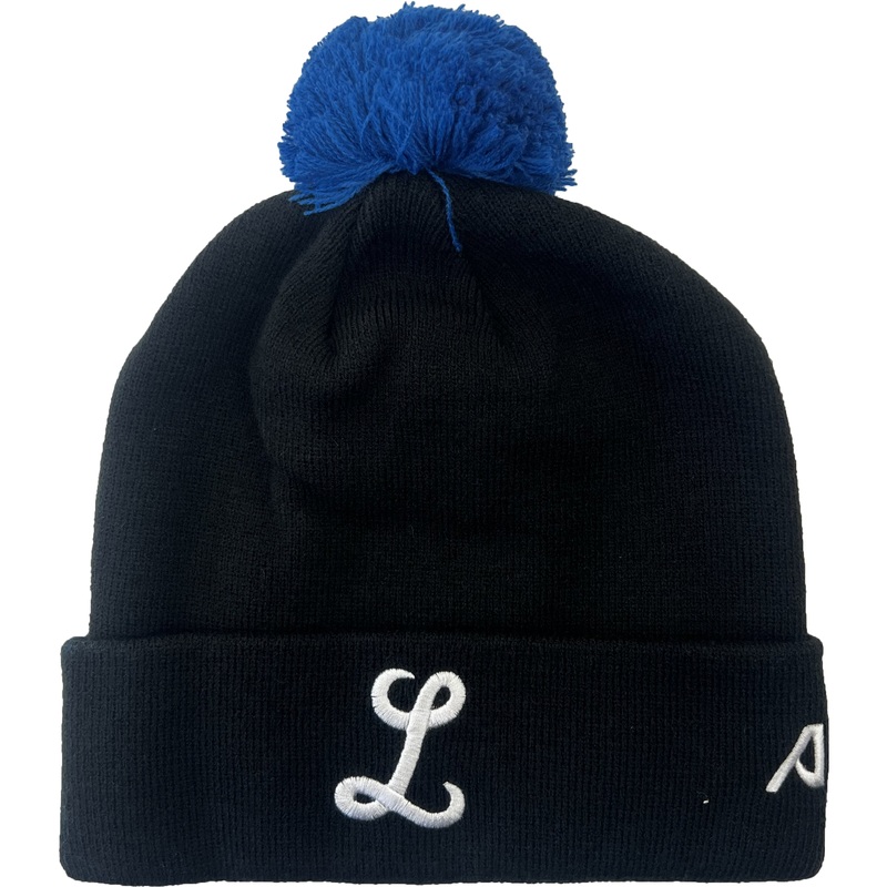 Official – Licey Black Skully Beanie (L) Hat with Pom Pom