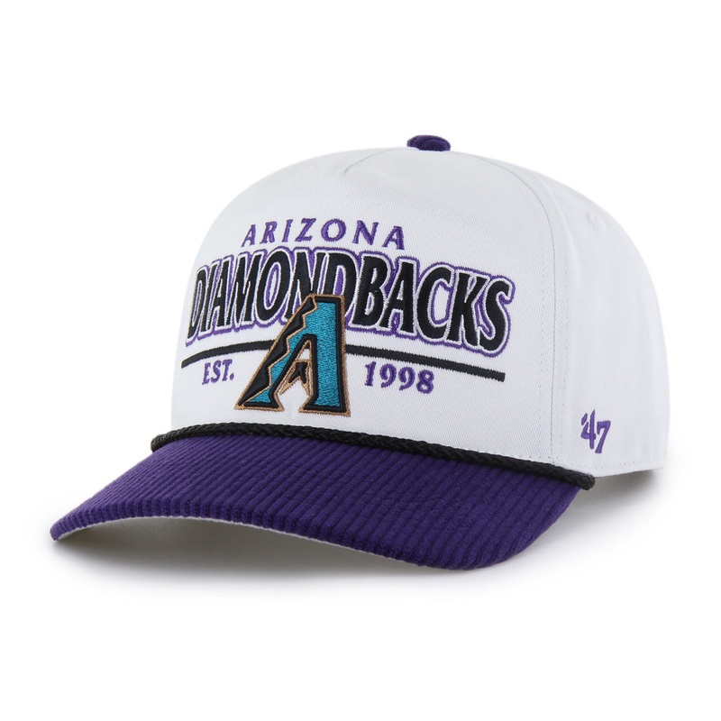 MLB Arizona Diamondbacks ’47 Rustic Hitch Cooperstown Snapback Hat – White