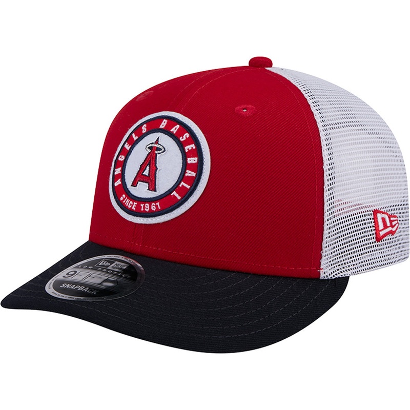MLB Los Angeles Angels New Era Cooperstown Patch Low-Profile 9FIFTY Trucker Hat