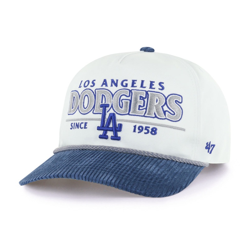 MLB Los Angeles Dodgers ’47 Rustic Hitch Cooperstown Snapback Hat – White