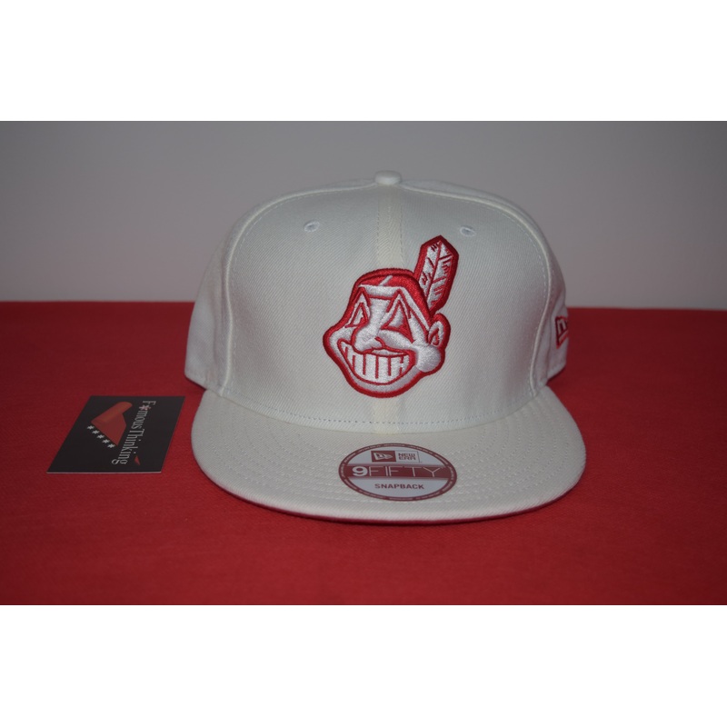 MLB New Era Cleveland Indians Chief Wahoo White Snapback 9Fifty