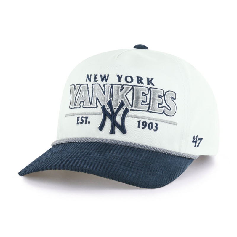 MLB New York Yankees ’47 Rustic Hitch Cooperstown Snapback Hat – White