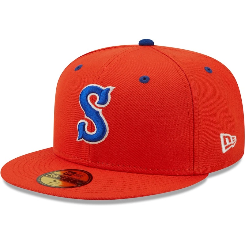 New Era Syracuse Mets Orange Authentic Collection 59FIFTY Fitted Hat