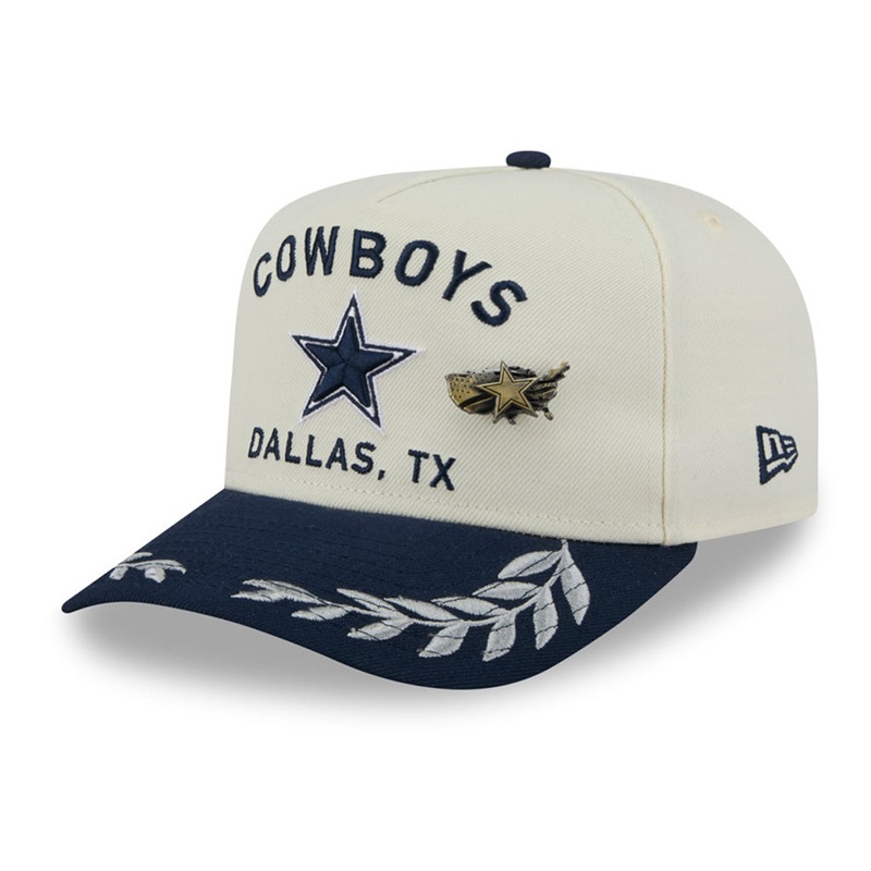 NFL Dallas Cowboys New Era 2025 Draft 59FIFTY A-Frame Fitted Hat – Chrome