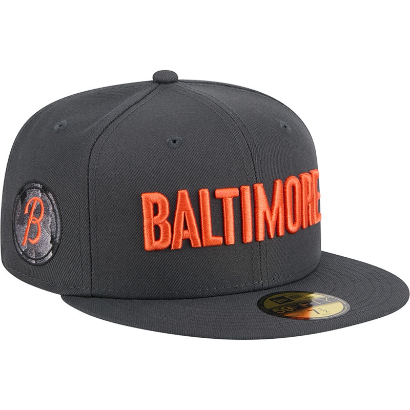 MLB Baltimore Orioles New Era City Connect Fan Pack 59FIFTY Fitted Hat – Charcoal