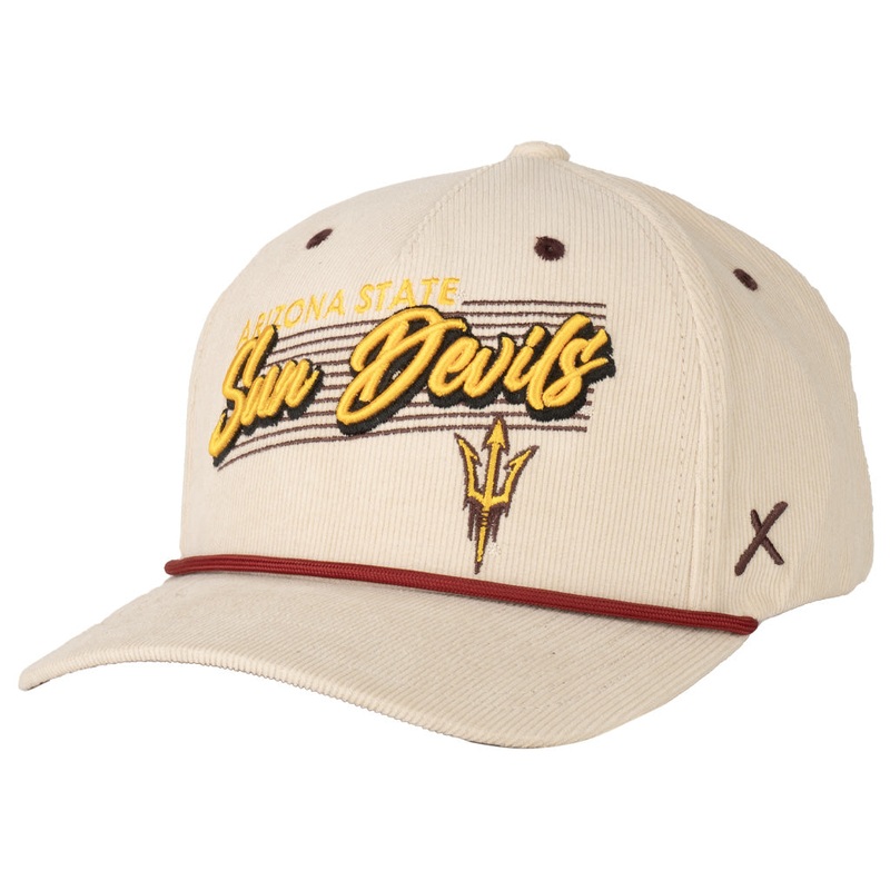 NCAA Arizona State Sun Devils CapX Accord X15 Snapback Hat – Cream