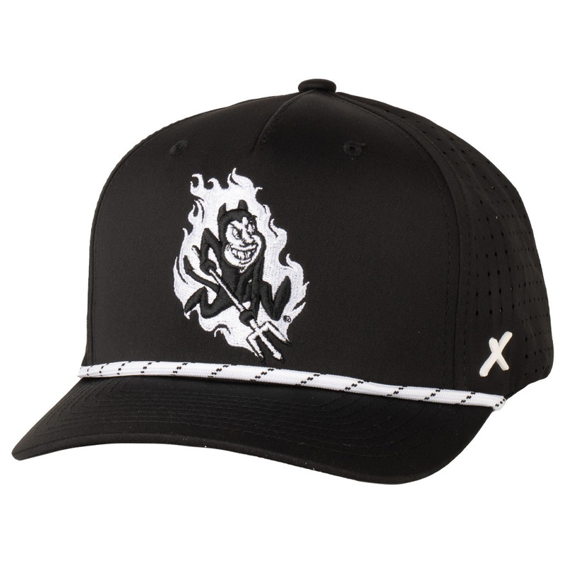 NCAA Arizona State Sun Devils CapX Dark Circuit X8 Snapback Hat – Black