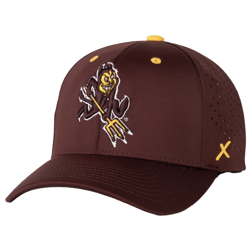 NCAA Arizona State Sun Devils CapX Flow X1 Flex Fit Hat – Maroon