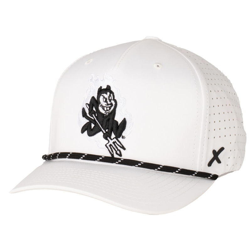 NCAA Arizona State Sun Devils CapX Light Circuit X8 Snapback Hat – White