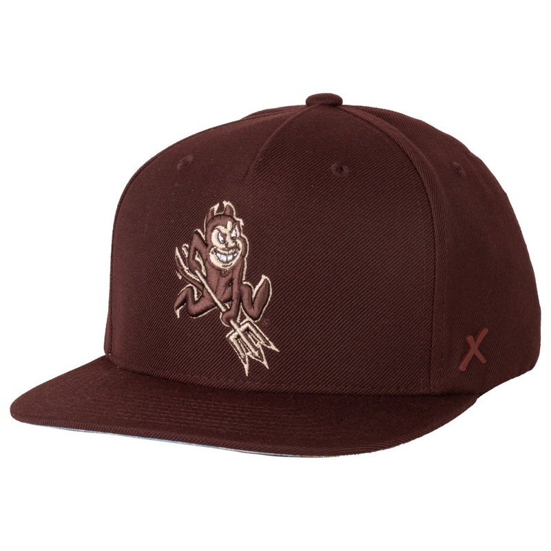 NCAA Arizona State Sun Devils CapX Overview X13 Snapback Hat – Maroon