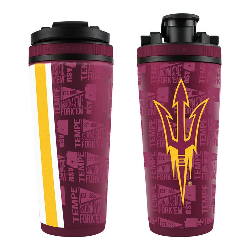 NCAA Arizona State Sun Devils WinCraft 26oz 4D Elements Ice Shaker – Maroon