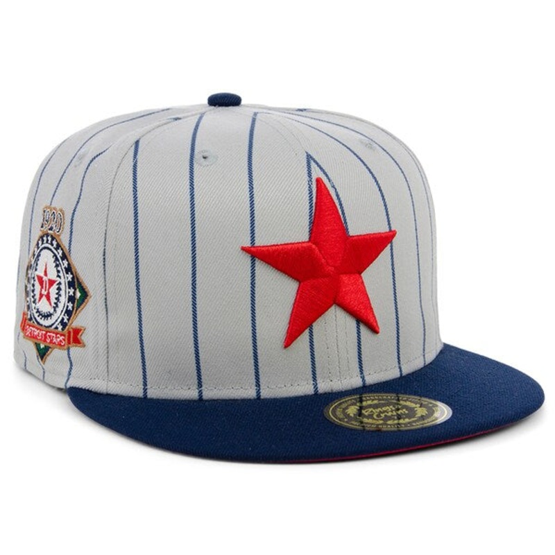 Rings & Crwns  Detroit Stars Team Fitted Hat – Gray/Navy