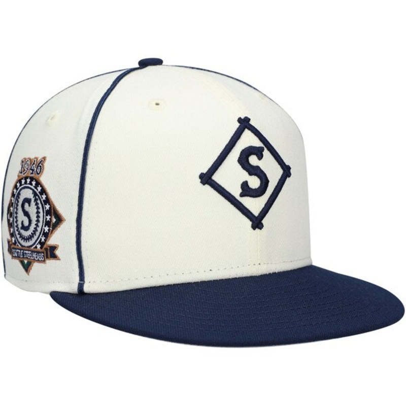 Rings & Crwns  Seattle Steelheads Team Fitted Hat – Cream/Navy
