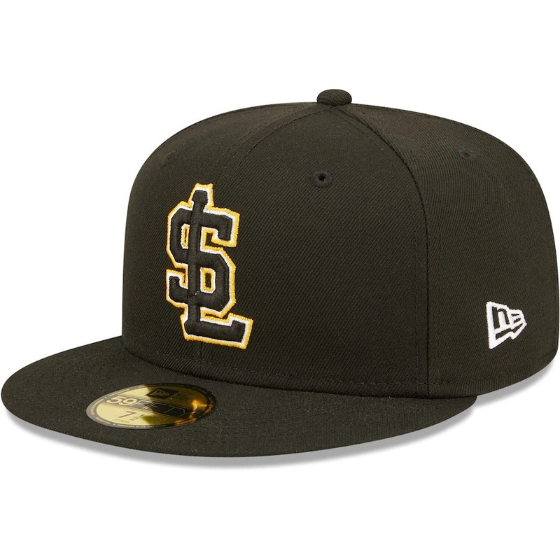 New Era Salt Lake Bees Black Authentic Collection Team Home 59FIFTY Fitted Hat
