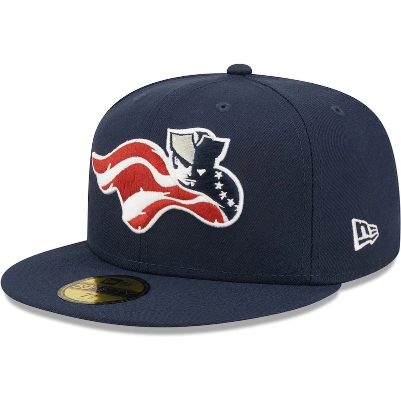 New Era Somerset Patriots Navy Home Authentic Collection 59FIFTY Fitted Hat