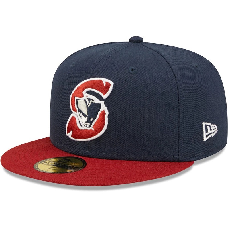 New Era Somerset Patriots Navy Road Authentic Collection 59FIFTY Fitted Hat
