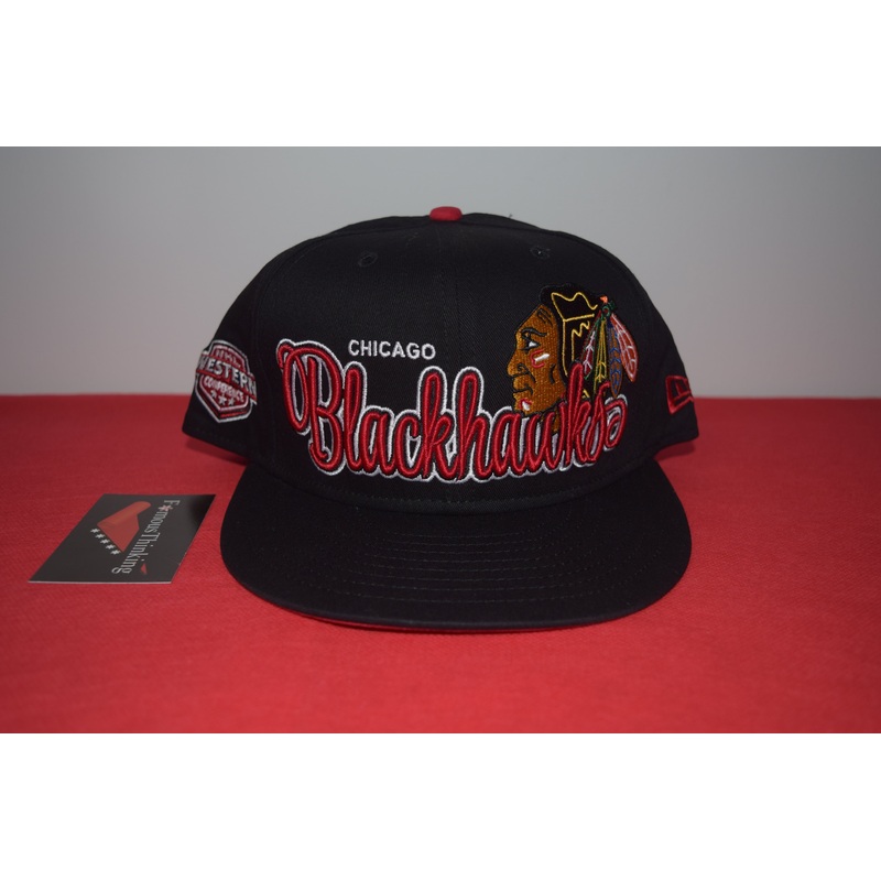 NHL New Era Chicago Blackhawks Script Logo Snapback 9Fifty