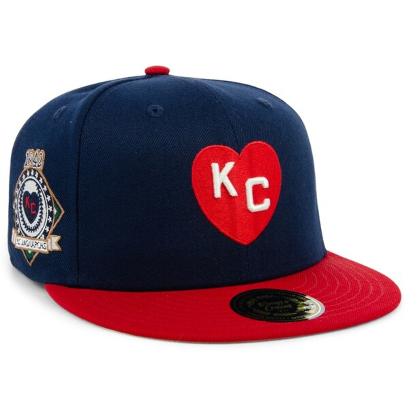 Rings & Crwns  Kansas City Monarchs Team Fitted Hat – Navy/Red