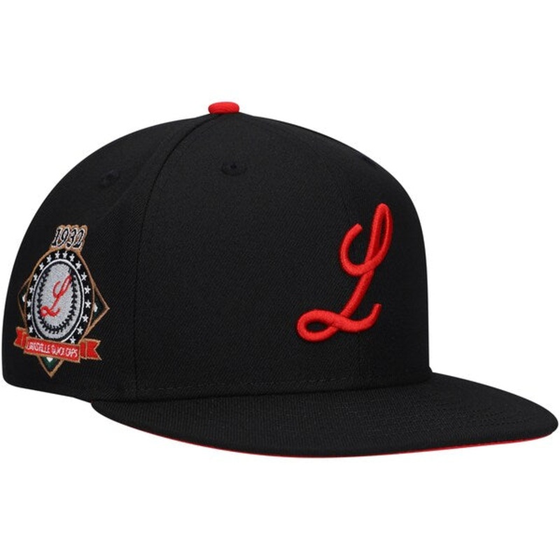 Rings & Crwns  Louisville Black Caps Team Fitted Hat – Black