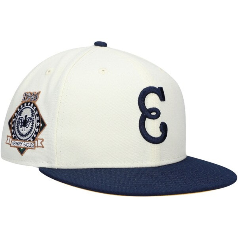 Rings & Crwns  Newark Eagles Team Fitted Hat – Cream/Navy